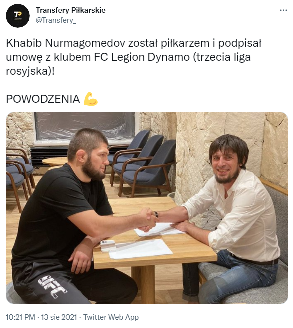 TO SIĘ STAŁO! Khabib Nurmagomedov PODPISAŁ PROFESJONALNY kontrakt z klubem piłkarskim!